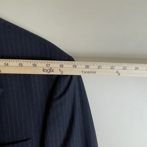 Chaps Pinstripe Wool Blazer Size 42R - Picture 6 of 13